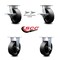 Service Caster 6 Inch Kingpinless Glass Filled Nylon Caster Brakes/Swivel Locks 2 Rigid, 2PK SCC-KP30S620-GFNR-SLB-BSL-2-R-2 - alternate 3